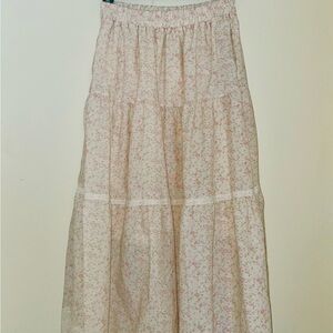 Chic Floral Print Maxi Skirt